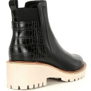 Dolce Vita H20 Boots Booties Wedge Current Season Black Leather